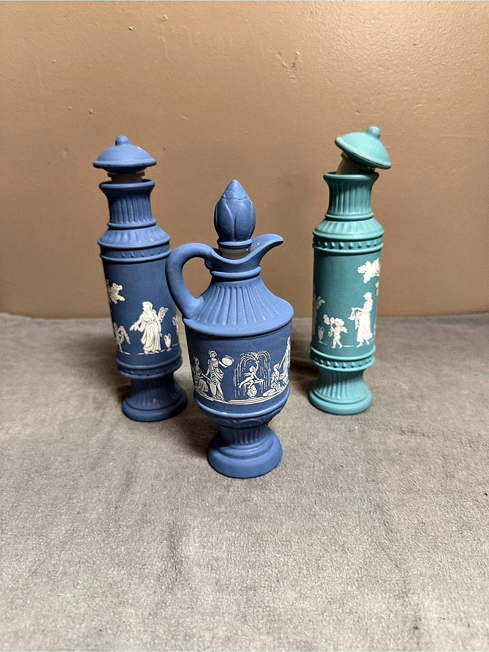 Wedgwood Decorative Ceramic Vessels Blue & Green Set